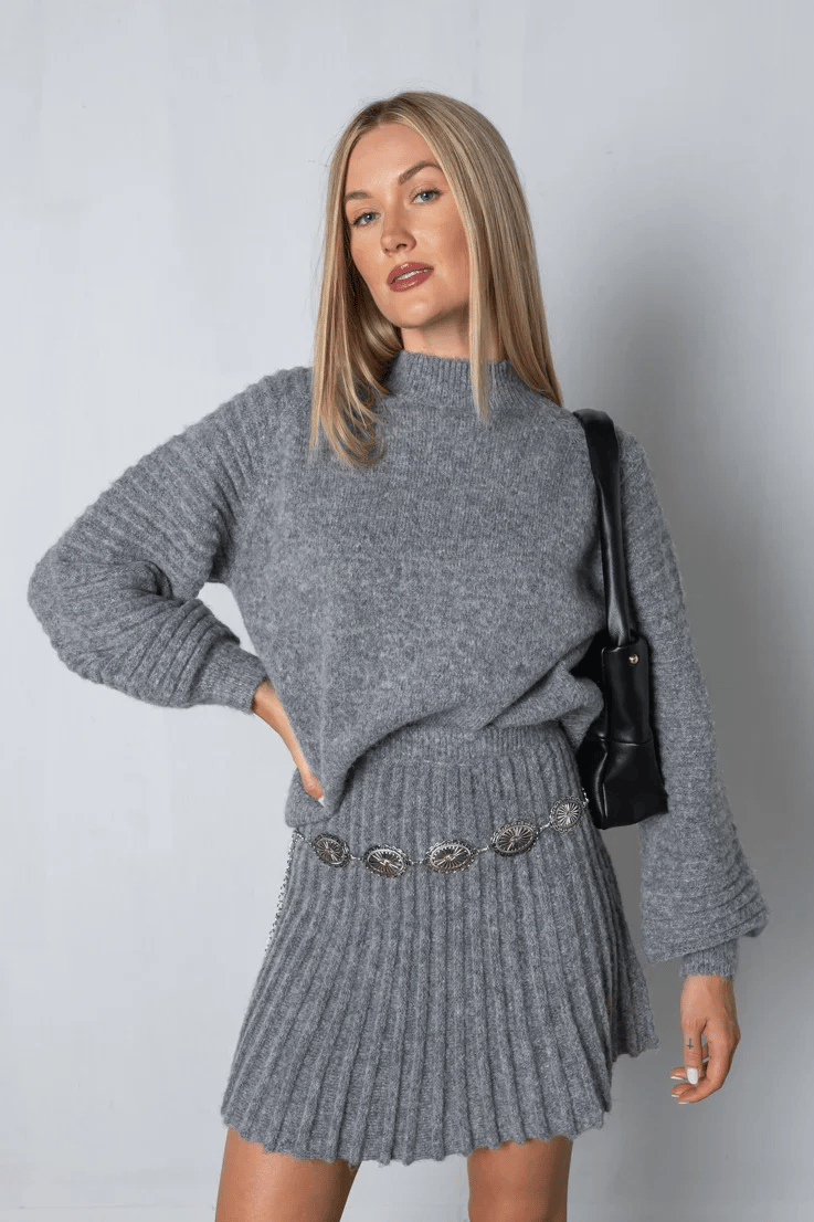 Smellmail™-Pleated Knit Skirt Set