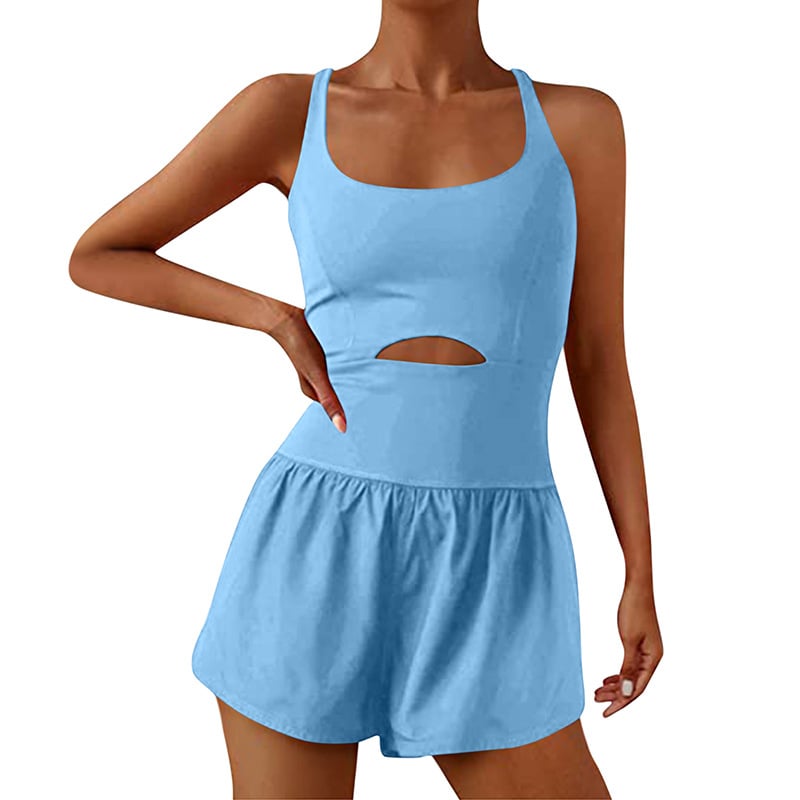 Smellmail™-ATHLETIC ROMPER ONE PIECE JUMPSUIT SHORTS