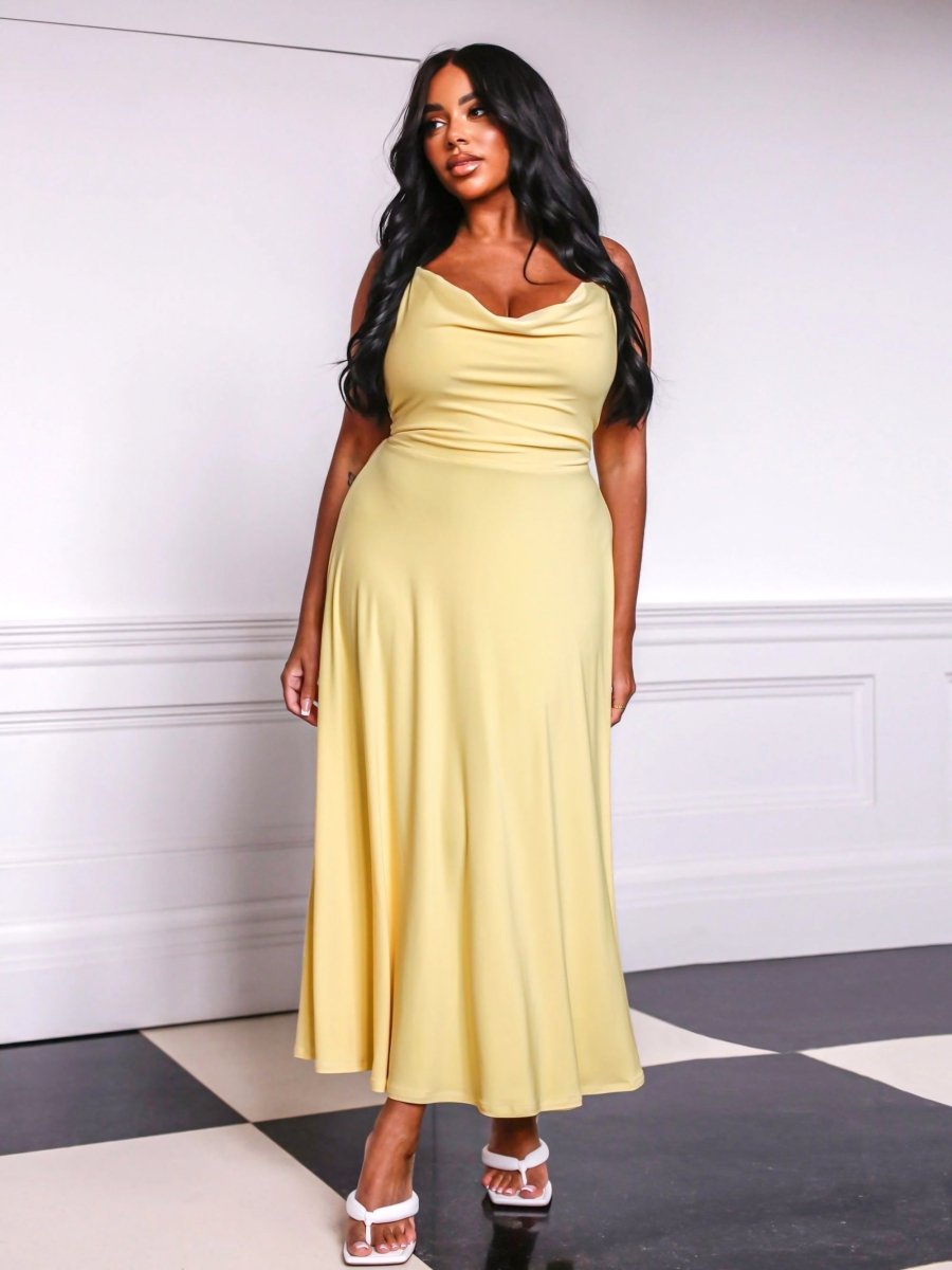 Smellmail™-Lulah Drape Maxi Dress with Built