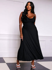 Smellmail™-Lulah Drape Maxi Dress with Built