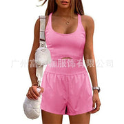 Smellmail™-ATHLETIC ROMPER ONE PIECE JUMPSUIT SHORTS