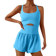 Smellmail™-ATHLETIC ROMPER ONE PIECE JUMPSUIT SHORTS