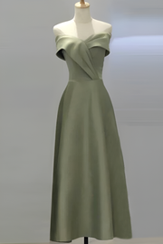 Smellmail™-Satin bridesmaid dress new green dress