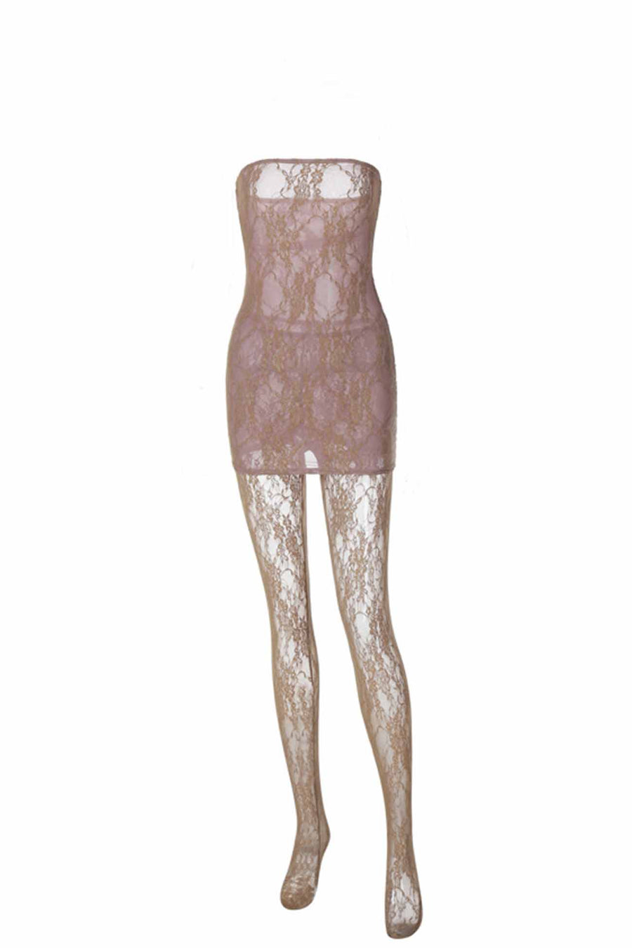 Smellmail™-Lace Sleeveless Dress Leggings Two-piece Set