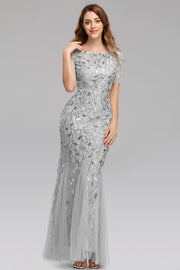 Smellmail™-Slim Fit Mesh Sequin Evening Dress Fishtail Dress