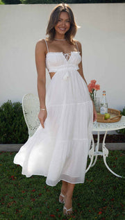 Smellmail™-Women Sleeveless Stitching Swing Maxi Dress