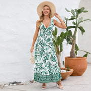 Smellmail™-Vintage Floral Print Summer Maxi Dress