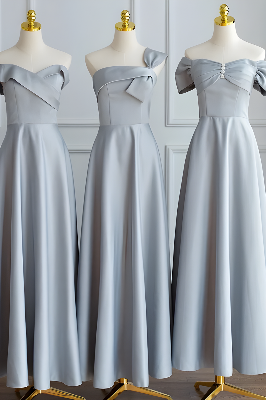 Smellmail™-Satin Bridesmaid Dresses Wedding Sisterhood Evening Dresses