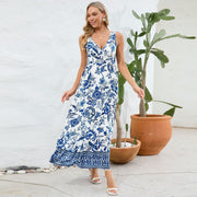 Smellmail™-Vintage Floral Print Summer Maxi Dress