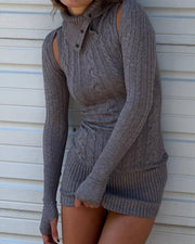 Smellmail™-Long Sleeve Sleeveless Reversible Knit Dress