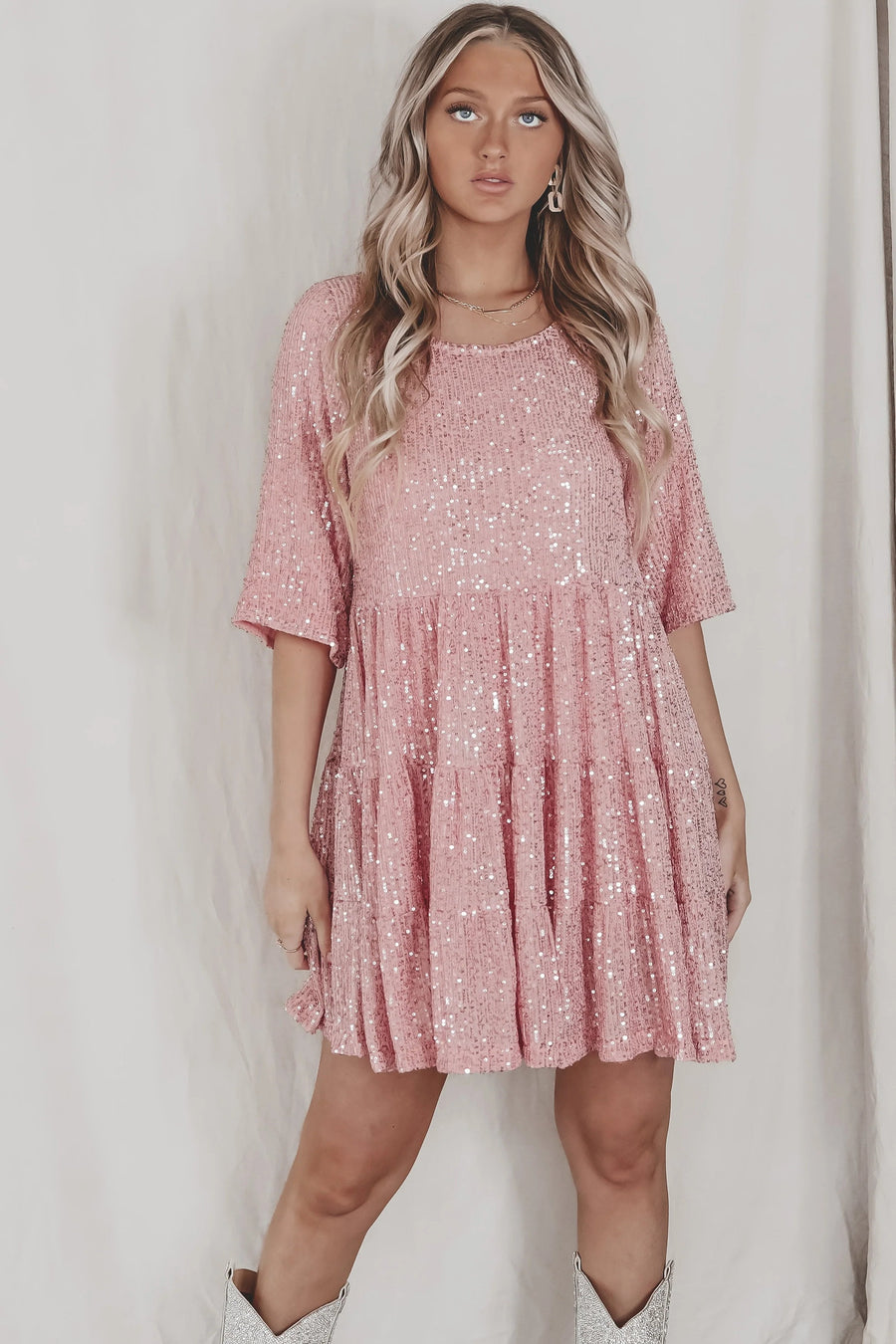 Smellmail™-Sequin Baby Doll Dress