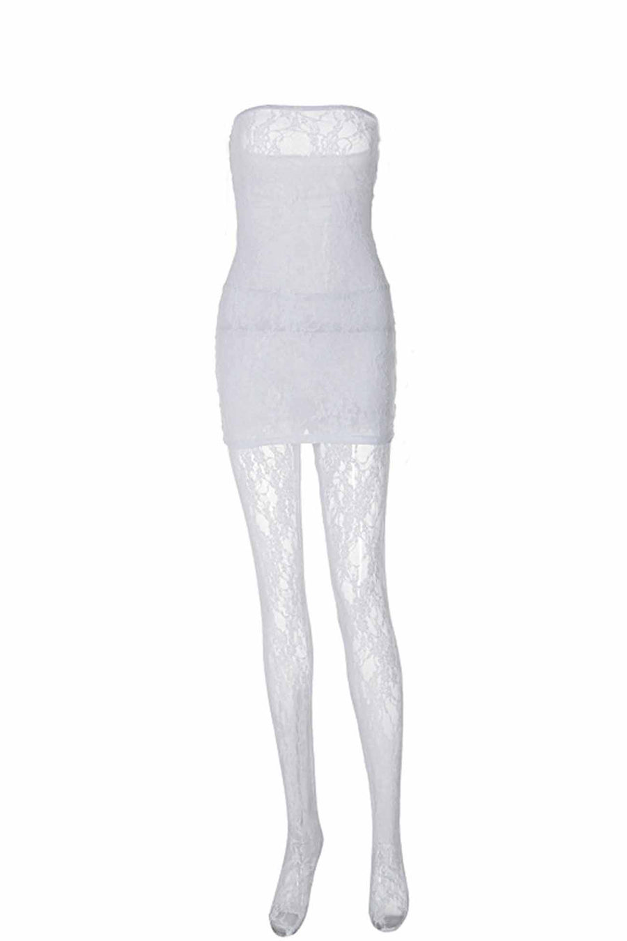 Smellmail™-Lace Sleeveless Dress Leggings Two-piece Set